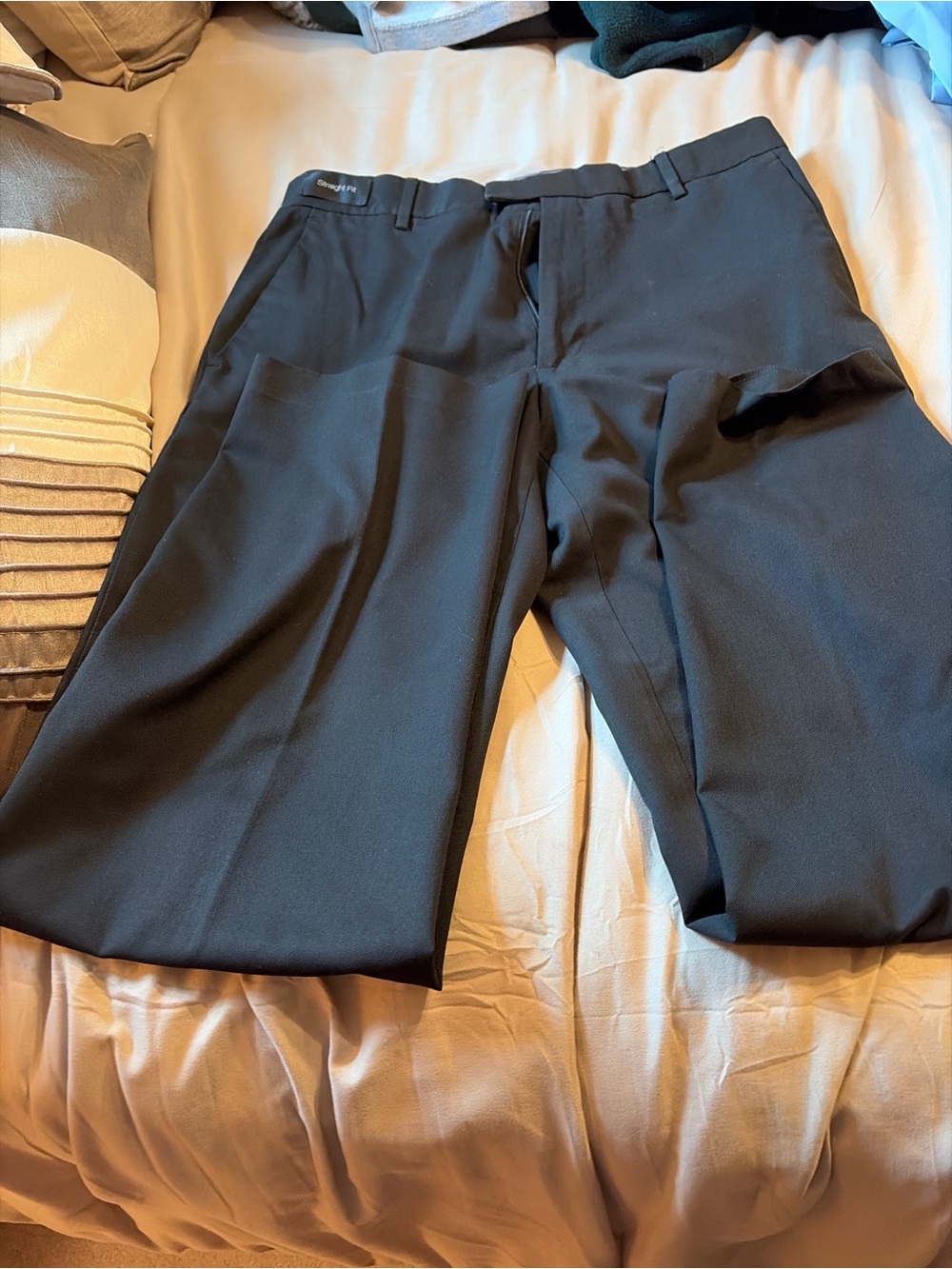 Perry Ellis Black Flat-Front Dress Shorts
